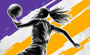 a los angeles sparks wnba basketball player dribling
